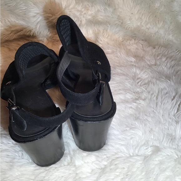 Stuart Weizman black open toe heel sandal size 9 - Picture 2 of 4